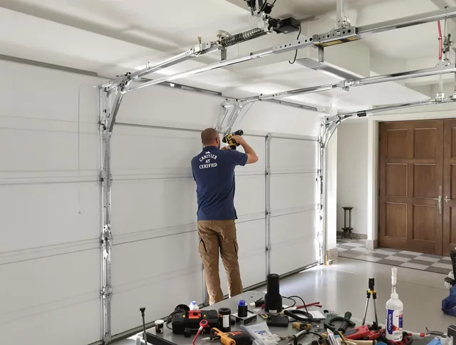 East Lyme Garage Door Repair certified technician performing precision garage door repair in East Lyme