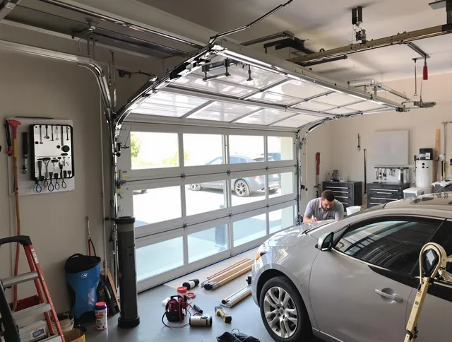 Garage door noise reduction service by East Lyme Garage Door Repair in East Lyme