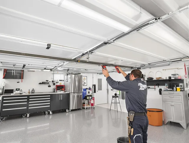 Overhead garage door repair service by East Lyme Garage Door Repair in East Lyme