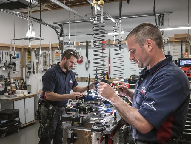 Garage door spring repair service by East Lyme Garage Door Repair in East Lyme